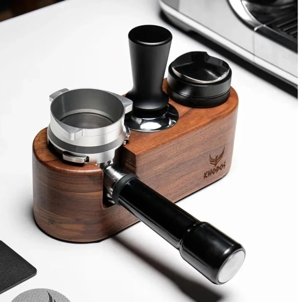 KNODOS Rosewood Espresso Tamping Station 54mm for Breville Portafilter Holder O3